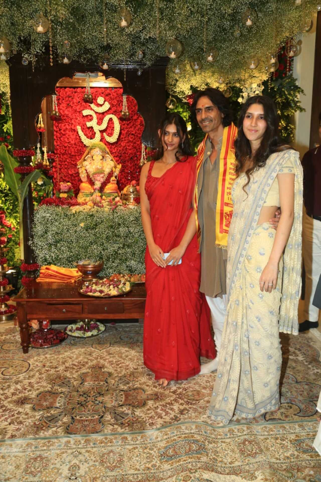 Arjun Rampal was at Mr Shinde's residence with his daughters Mahikaa and Myra